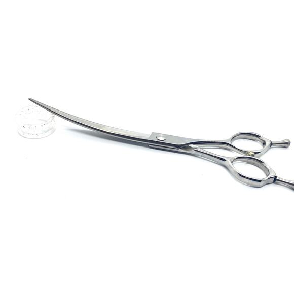 New Moon - Moontail 7.25” Show-Class Finish Super Curve Pink Gem Scissors - Picture 3 of 7